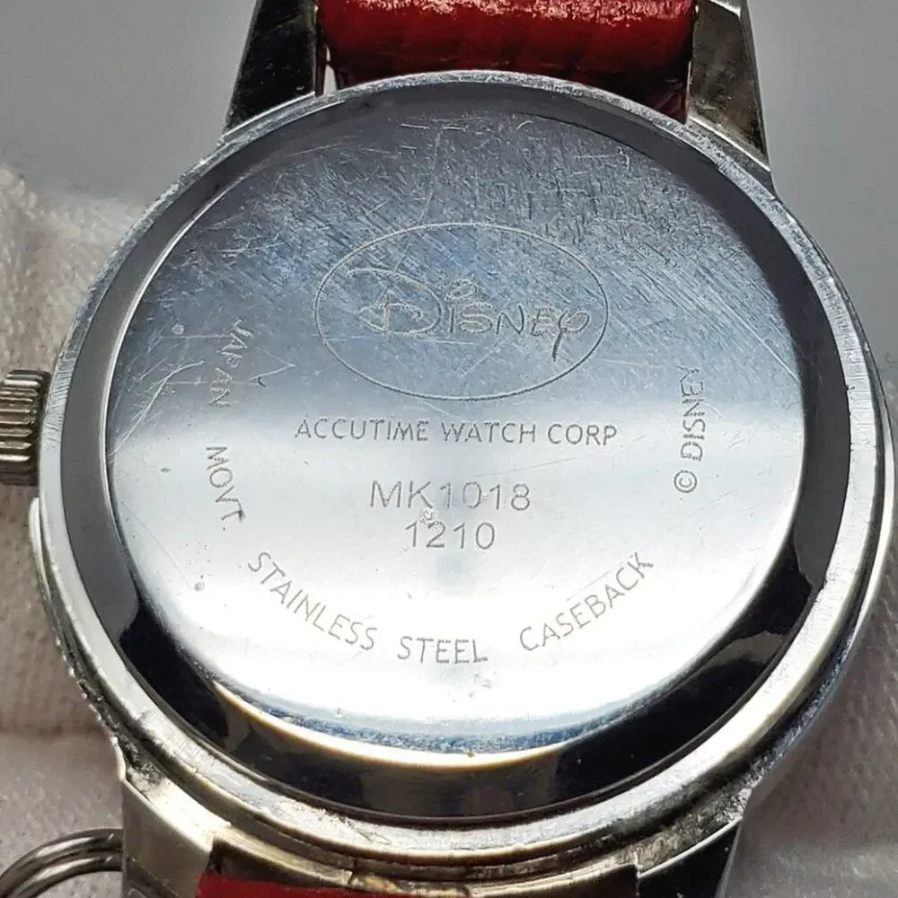 Disney Mickey Mouse Charm Watch Red Band Cute